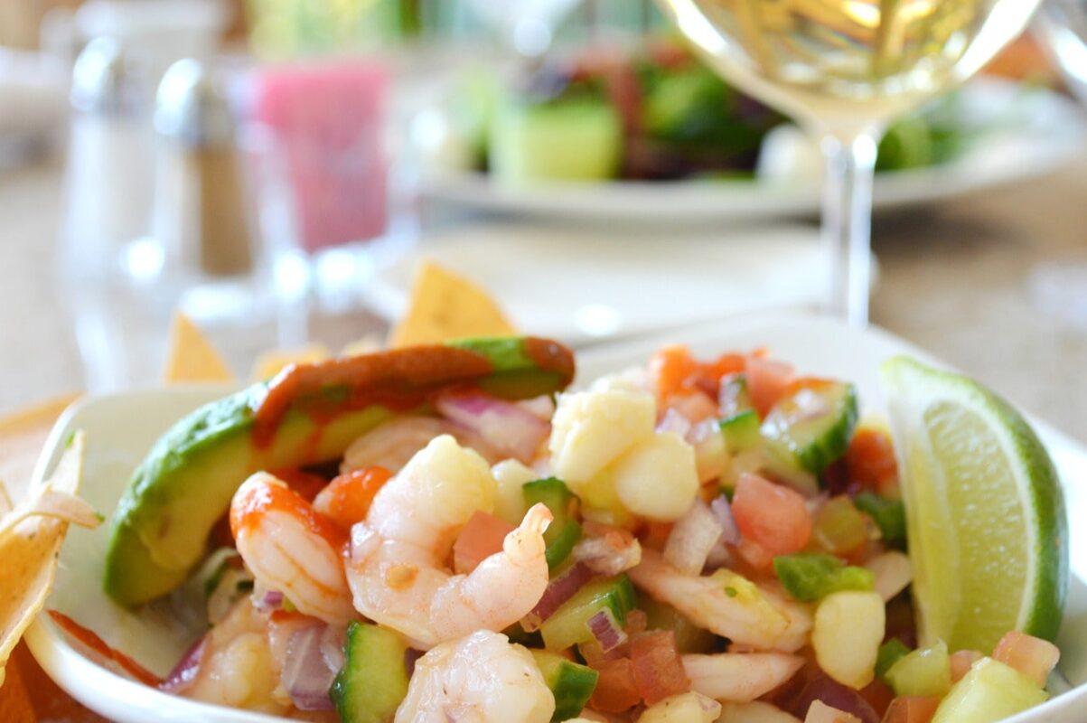 Mexické ceviche z ryb a krevet