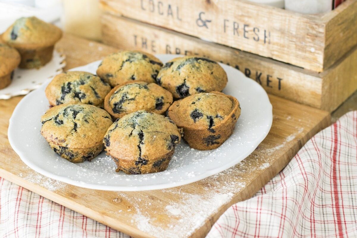 Nadýchané muffiny s borůvkami