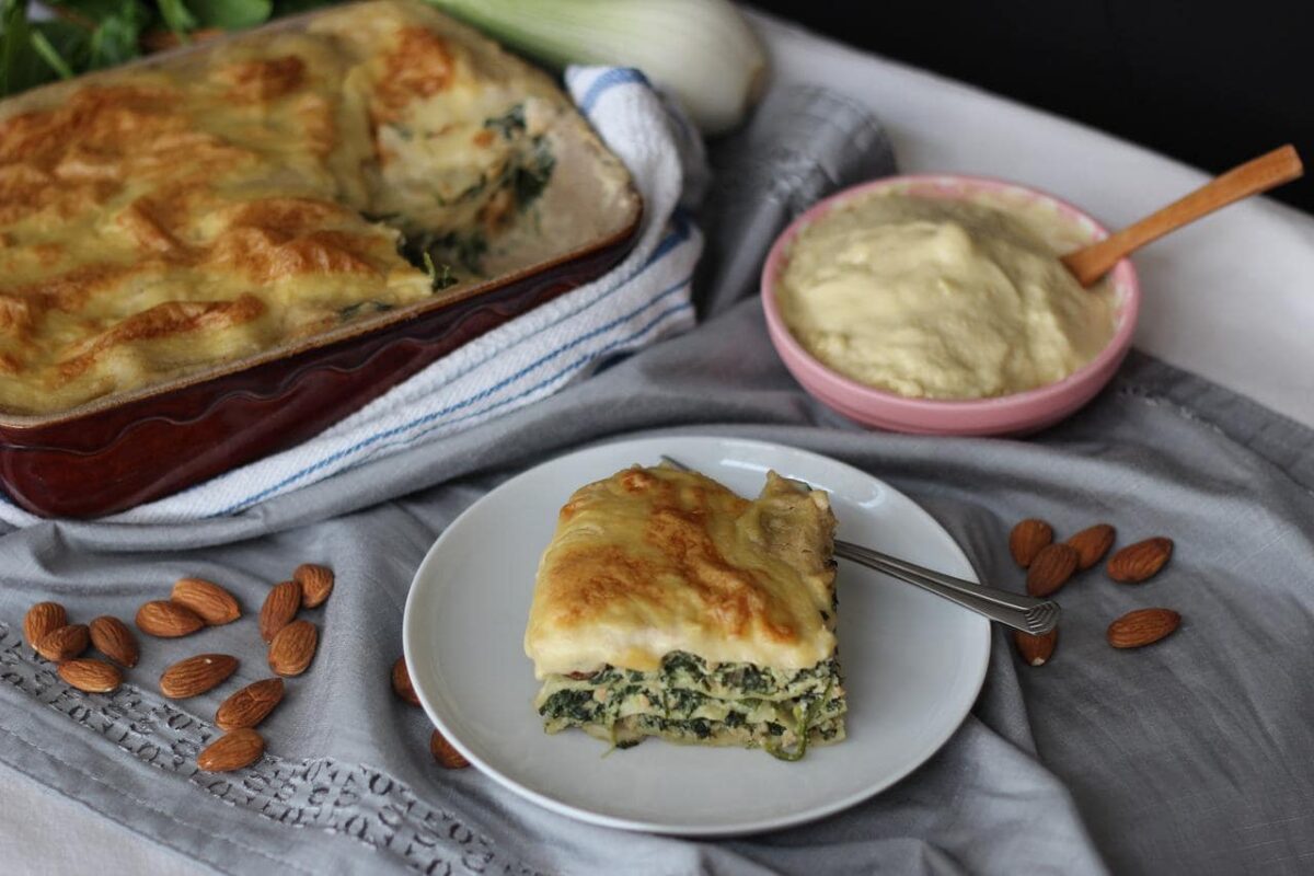 Zapékané lasagne se špenátem