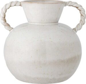Bílá ručně vyrobená váza z kameniny Semira – Bloomingville. Cvičení