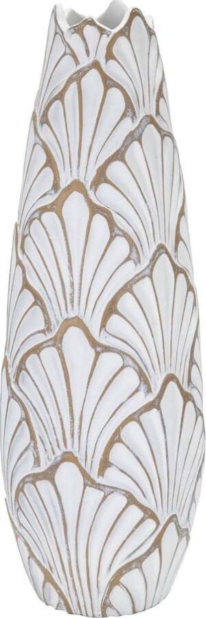 Bílá vysoká váza z polyresinu 55 cm Panama – Mauro Ferretti. Cvičení