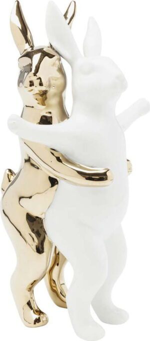 Dekorativní kameninová soška Kare Design Hugging Rabbits. Cvičení