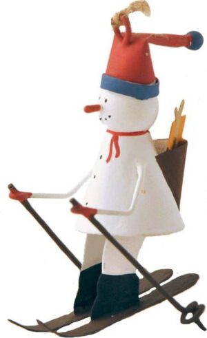 Závěsná vánoční dekorace Snowman on Skiis - G-Bork. Cvičení