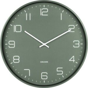 Zelené nástěnné hodiny Karlsson Lofty