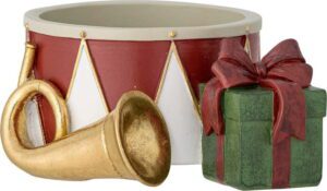 Polyresinový svícen na čajovou svíčku s vánočním motivem Bitja – Bloomingville. Cvičení