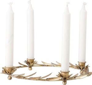 Kovový adventní svícen s vánočním motivem Leonetta – Bloomingville. Cvičení