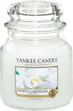 Vonná svíčka doba hoření 65 h White Gardenia – Yankee Candle. Cvičení