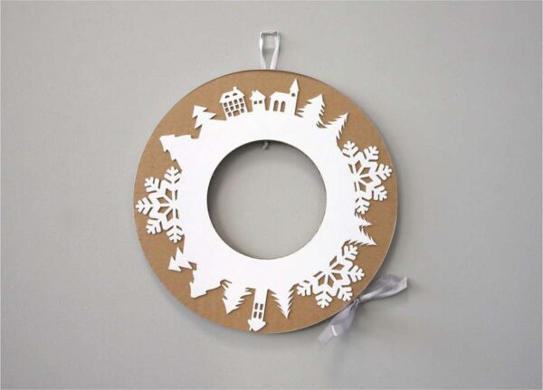 Adventní věnec s šedou stuhou Unlimited Design for kids. Cvičení