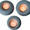 Betonové svícny v sadě 3 ks Donut – Mioli Decor. Cvičení