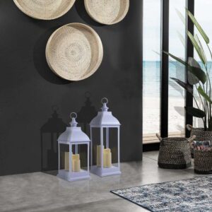 Bílá LED lucerna (výška 54 cm) – Tomasucci. Cvičení