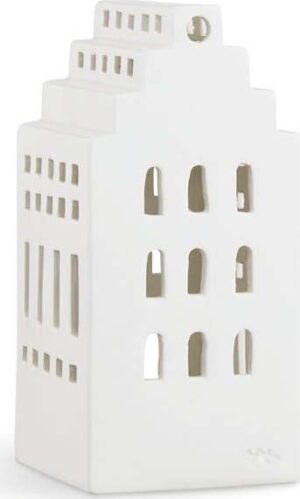 Bílý keramický svícen Kähler Design Urbania Lighthouse Manor. Cvičení