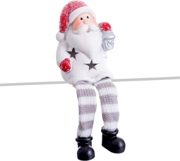 Červeno-bílá světelná dekorace s vánočním motivem Santa Claus – Casa Selección. Cvičení