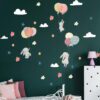Dětské samolepky na zeď Ambiance Flying Rabbits. Cvičení