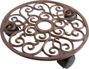 Kovový pojízdný podstavec pod květináč ø 29 cm – Esschert Design. Cvičení