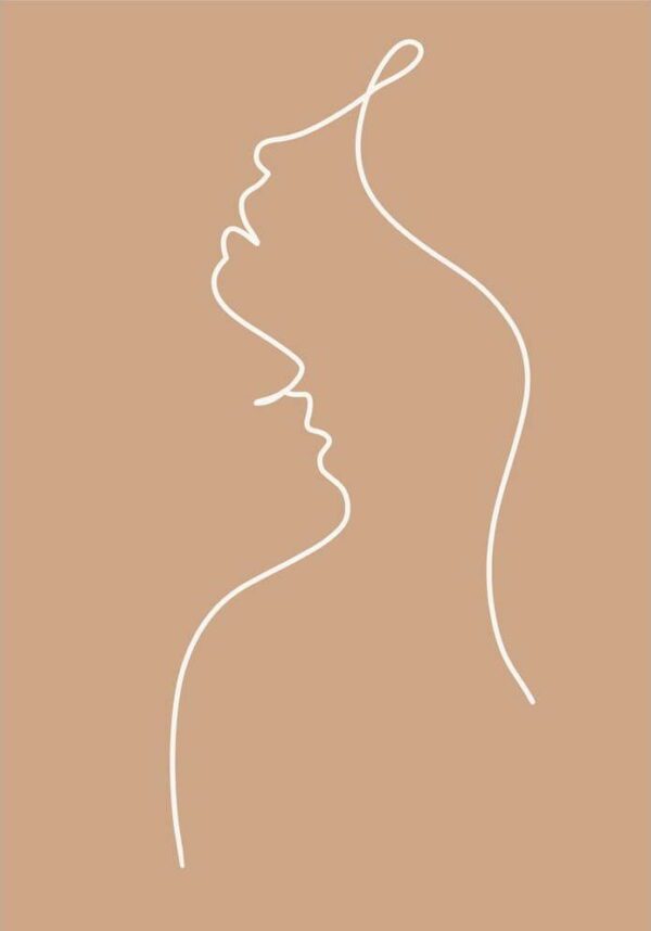 Plakát 29x41 cm Lovers Line Art – Veronika Boulová. Cvičení