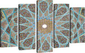 Sada 5 obrazů Tablo Center Kaleidoscope. Cvičení