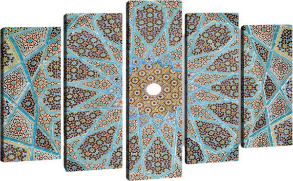 Sada 5 obrazů Tablo Center Kaleidoscope. Cvičení