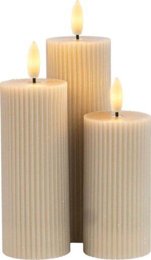 LED svíčky v sadě 3 ks na USB (výška 15 cm) Smilla – Sirius. Cvičení