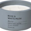 Vonná sojová svíčka doba hoření 25 h Fraga: Rose and White Musk – Blomus. Cvičení