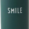 Tmavě zelená porcelánová váza Design Letters Smile