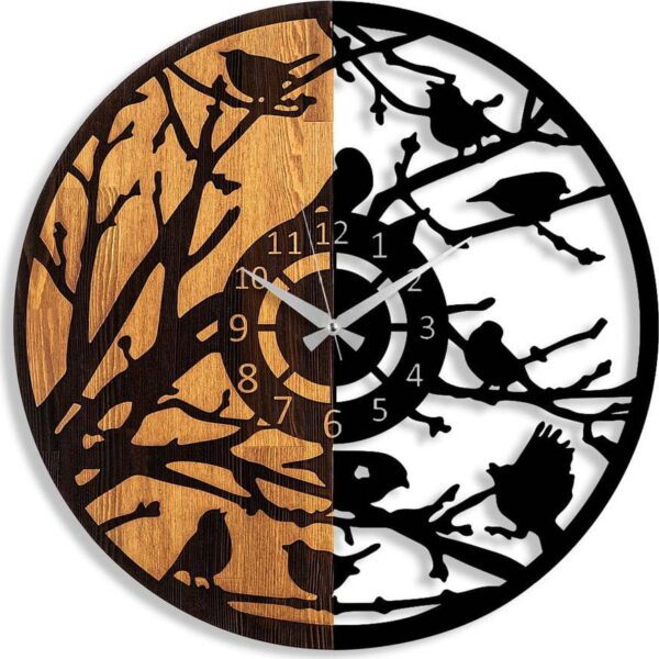 Nástěnné hodiny ø 56 cm Birds – Wallity. Cvičení
