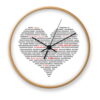 Nástěnné hodiny z dubového dřeva Tomasucci I Love You. Cvičení