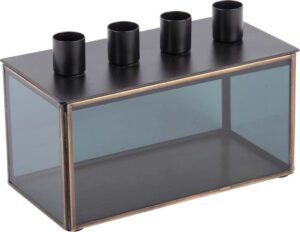 Skleněný svícen Boxed Rectangle – PT LIVING. Cvičení