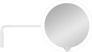 Nástěnné kosmetické zvětšovací zrcadlo s osvětlením (5x) ø 20 cm Modo – Blomus. Cvičení
