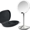 Kosmetické zvětšovací zrcadlo s osvětlením (10x) ø 12 cm Travel – simplehuman. Cvičení