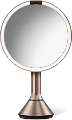 Kosmetické zvětšovací zrcadlo s osvětlením (5x) ø 20 cm Sensor – simplehuman. Cvičení