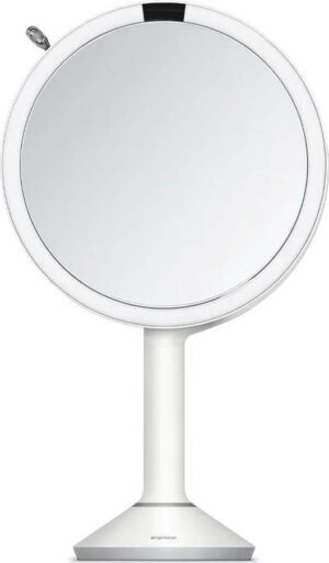 Kosmetické zvětšovací zrcadlo s osvětlením (5x) ø 20 cm Sensor Trio – simplehuman. Cvičení