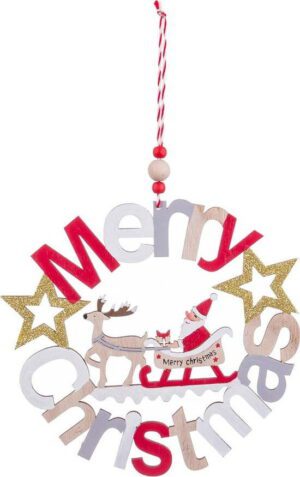 Závěsná vánoční dekorace 23 cm Merry Christmas – Casa Selección. Cvičení