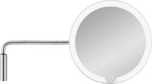 Nástěnné kosmetické zvětšovací zrcadlo s osvětlením (5x) ø 20 cm MODO – Blomus. Cvičení