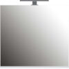 Nástěnné zrcadlo s osvětlením a poličkou 76x75 cm – Germania. Cvičení