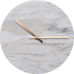 Bílé nástěnné mramorové hodiny Zuiver Marble Time. Cvičení