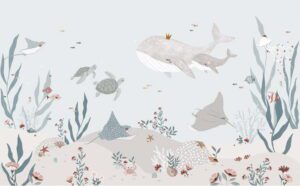 Dětská tapeta 400 cm x 248 cm Dreamy Seabed – Lilipinso. Cvičení