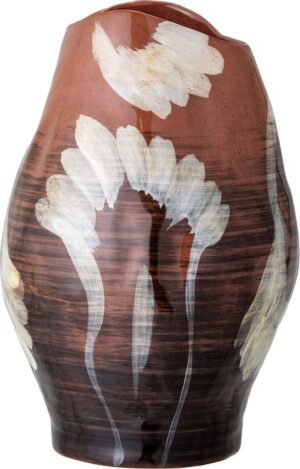 Hnědá ručně malovaná váza z kameniny (výška 30 cm) Obsa – Bloomingville. Cvičení