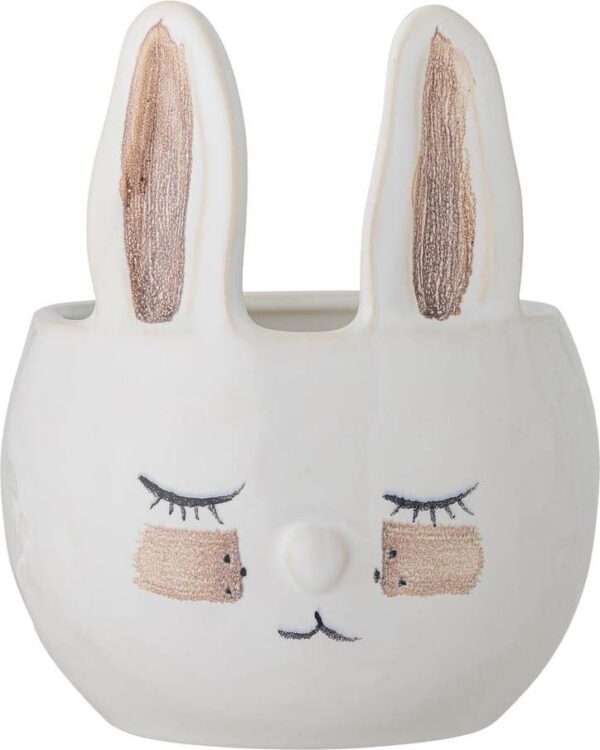 Kameninový ručně malovaný obal na květináč ø 15 cm Villja – Bloomingville Mini. Cvičení