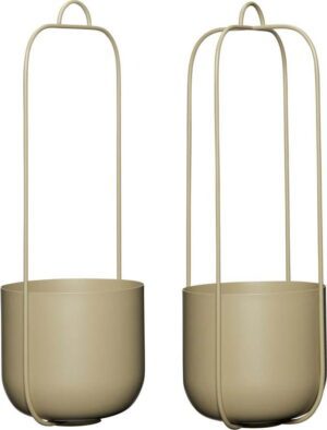 Kovové závěsné obaly na květináče v sadě 2 ks ø 16 cm Lotus – Hübsch. Cvičení