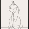 Obraz 40x50 cm Sketchline Cat – DecoKing. Cvičení