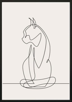 Obraz 40x50 cm Sketchline Cat – DecoKing. Cvičení