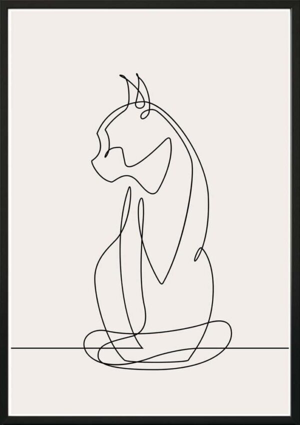 Obraz 40x50 cm Sketchline Cat – DecoKing. Cvičení