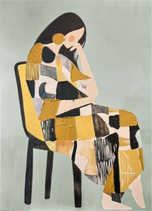 Obraz s ručně malovanými prvky 70x100 cm Penelope – Styler. Cvičení