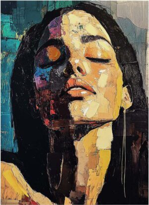 Obraz s ručně malovanými prvky 70x100 cm Vivian – Styler. Cvičení