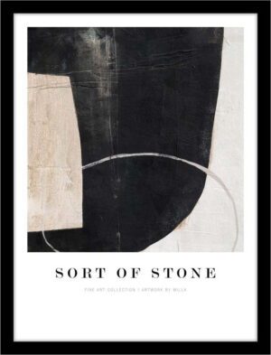 Obraz 32x42 cm Sort Of Stone – Malerifabrikken. Cvičení