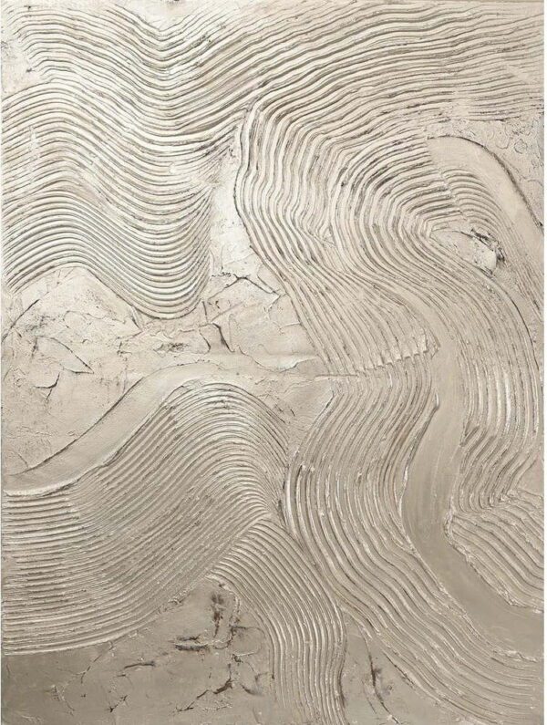Ručně malovaný obraz 88x118 cm Metallic Silver – Malerifabrikken. Cvičení