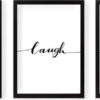 Obrazy v sadě 3 ks 24x29 cm Life Laugh Love – Vavien Artwork. Cvičení