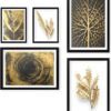 Obrazy v sadě 5 ks 60x20 cm Nature – Vavien Artwork. Cvičení
