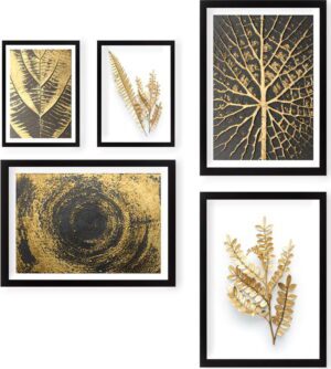 Obrazy v sadě 5 ks 60x20 cm Nature – Vavien Artwork. Cvičení
