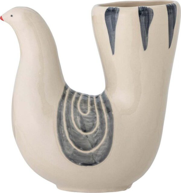 Krémová ručně malovaná váza z kameniny (výška 19 cm) Trudy – Bloomingville. Cvičení